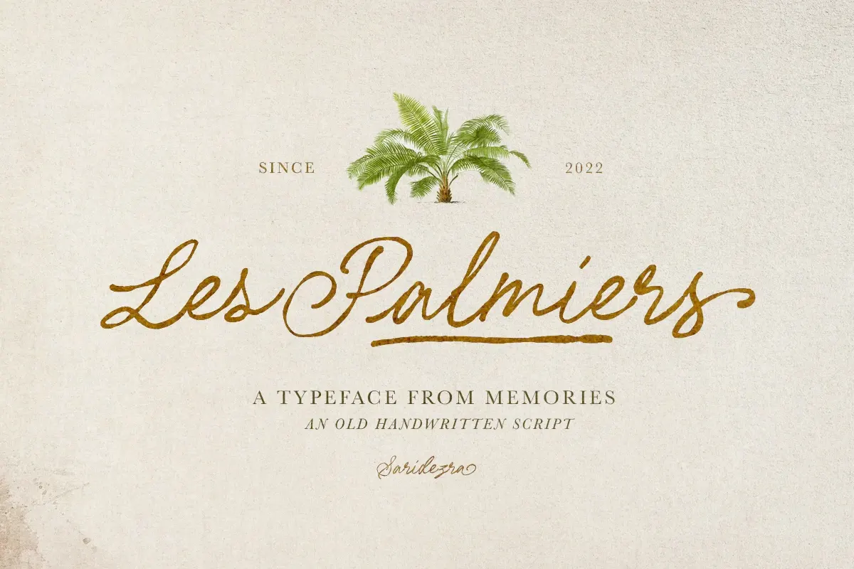 Les Palmiers - Handwritten Script Free Download Free Download Les Palmiers - Handwritten Script Free Download Free Download